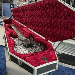 Schecter 7 String Silver Mountain Paint Electric Guitar With Case