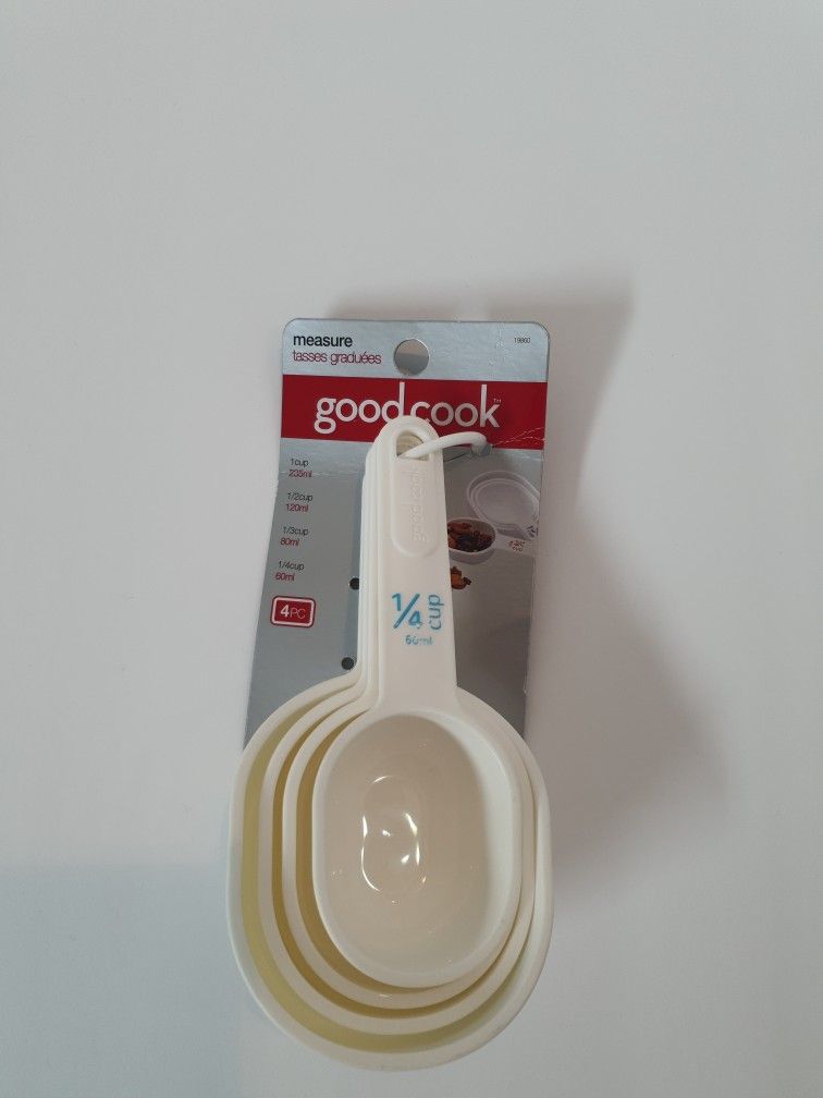 Good Cook Measuring Cup Set of 4PC Plastic White, No 19860 , NEW..
Condition is New.
Good Cook measure. Set of 4pc ...
Same Day Shipping, Don't forg