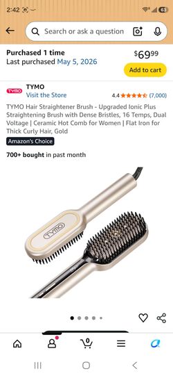 TYMO Straightening styling brush