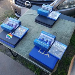 2018 Playstation 4 PS4 Slim 1000GB 1TB. Has Games installed. 1 Extra Game in Disc. 1 Control Sealed. $175! Each. Extra is Extra.