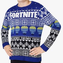 New Fortnite Ugly Christmas Sweater Kids, Long Sleeve Christmas Sweatshirt Fall Sweater Crew Neck