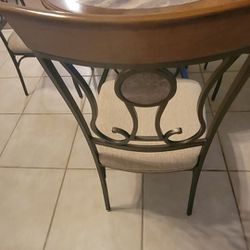 Marble/wood Kitchen Or Dining Set