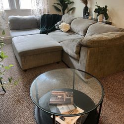 Black Circle Living Room Coffee Table 