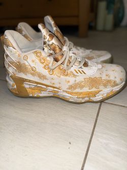 men's white and gold adidas ric flair