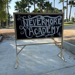 Custom DIY Chalkboard (Nevermore Academy Themed)