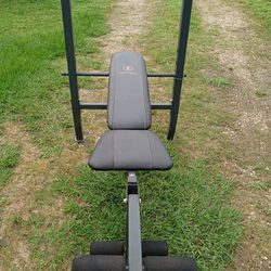 Marcy Exercise Bench With Weights Rack Good Conditions 