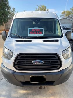 2018 Ford Transit 250 3.7L V6 White Work Van Mid Roof