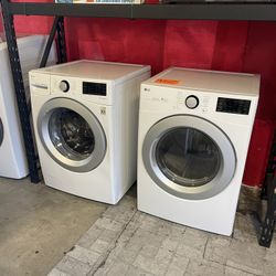 New LG ThinQ Front Load Washer & Gas Dryer 