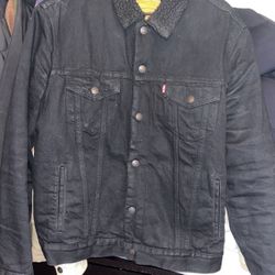 Levi's Black Sherpa Trucker Jacket