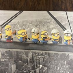 Despicable Me - Minions Lunch On A Skyscraper - Printed on wood - very rare