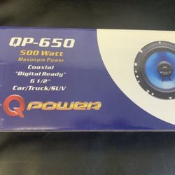 Q Power car audio . 6.5 inch car stereo speakers. 500 watts . New !! Blow out price $20 a pair .