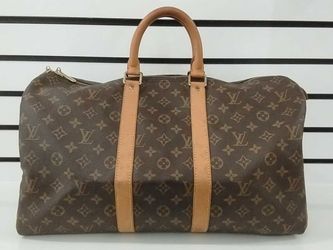 Louis Vuitton Brown Monogram Keepall 50 Duffle Bag Vc0828rwpmia
