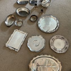 Antique Silver Serving Pieces (Various Make)