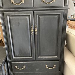 TV Armoire And Night Stand - Black