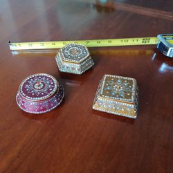 Set Of 3 Trinket Boxes 
