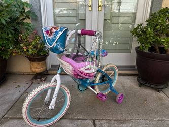 Girls Bicycle And Helmet