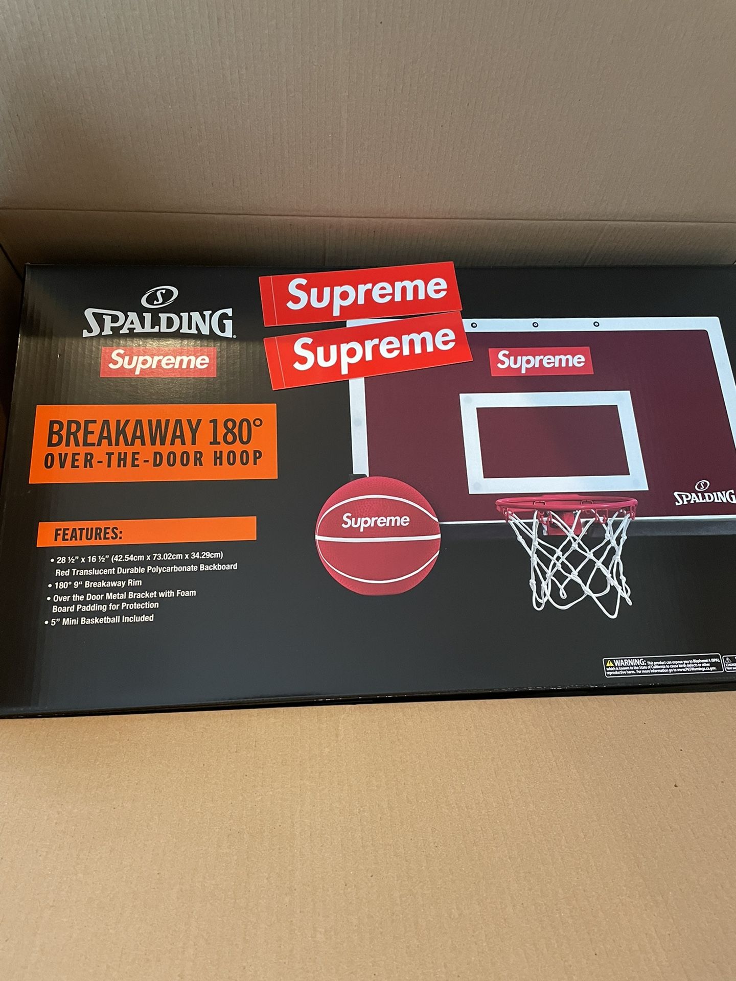 SUPREME/SPALDING MINI BASKETBALL HOOP for Sale in Lakeland, FL