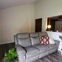 Grey Recliner Couch