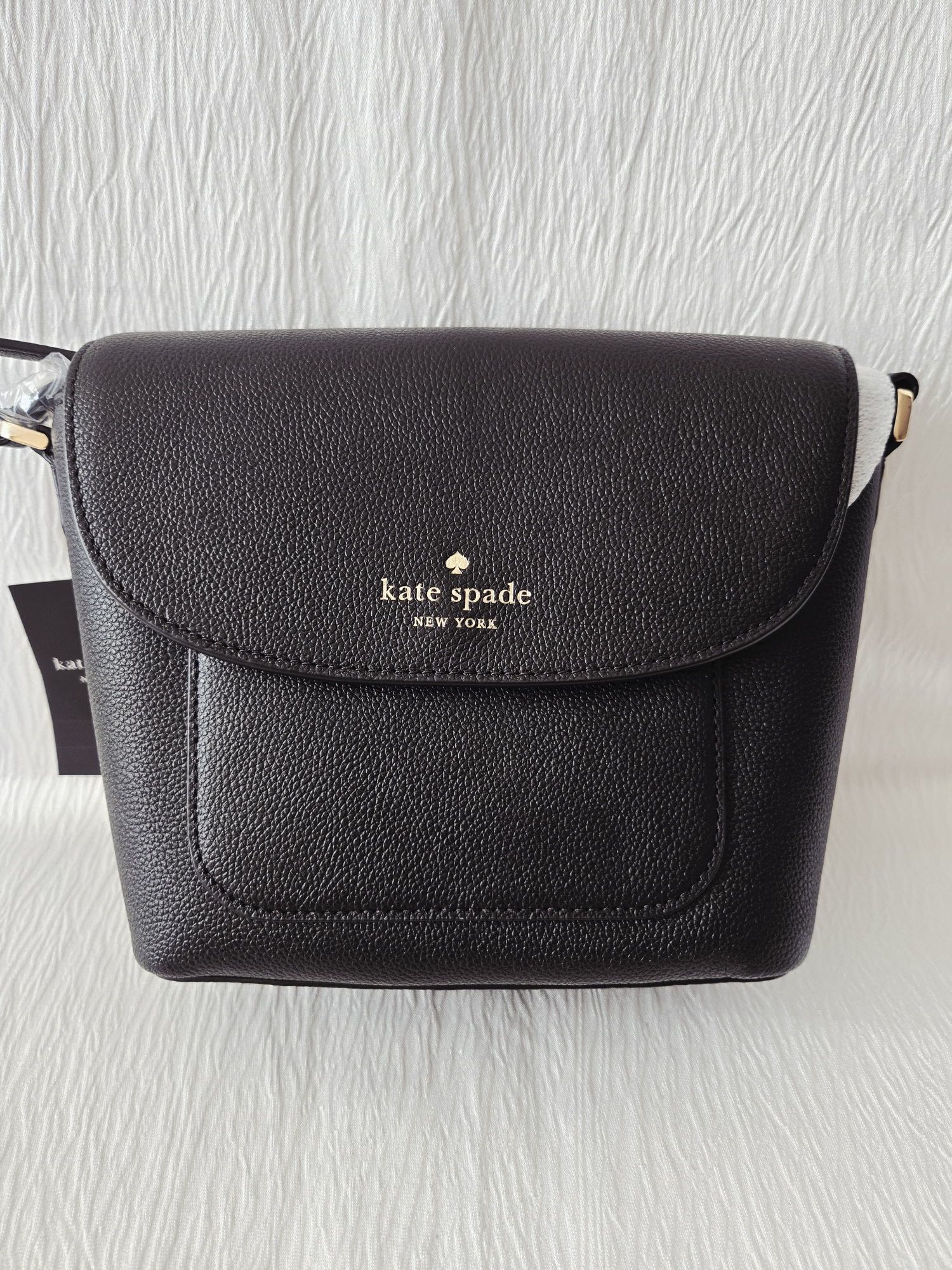 Kate Spade Elsie Pebbled Leather médium  Crossbody Black