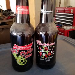 Budweiser Glass Collectable Bottles