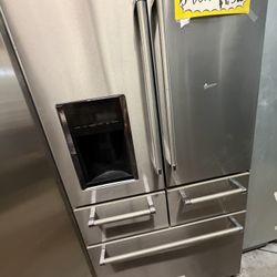 KITCHENAID 5 DOOR STAINLESS STEEL REFRIGERATOR 
