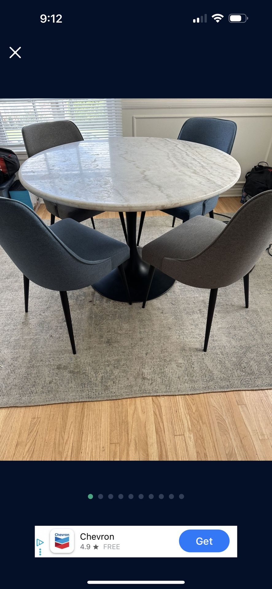 Mid Century Style Dining Table And 4 Chairs