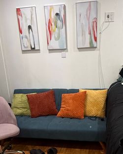 DARK TEAL FUTON BED - can deliver