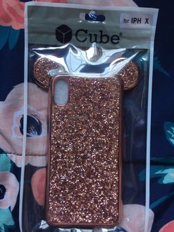 Rose Gold Mickey Phone Case (Iphone X)