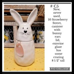 New, 10 Strawberry Street,  Canister With Lid...