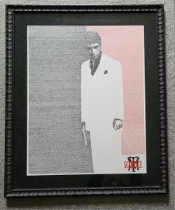 Scarface Movie Art Print Framed ā Tony Montana ā 29.5 x 35.5 ā Iconic Film Art