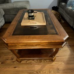 Glass Wooden Table 