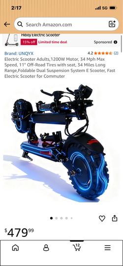UNQYX Electric Scooter 1200W Off-Road