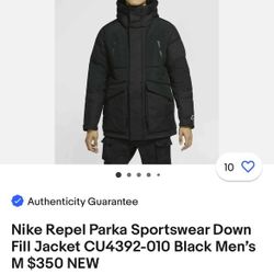 Red Nike Repel Parka 