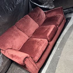 Red Couch Good Condition Clean I Sell All The Time Delivery 40 Local 