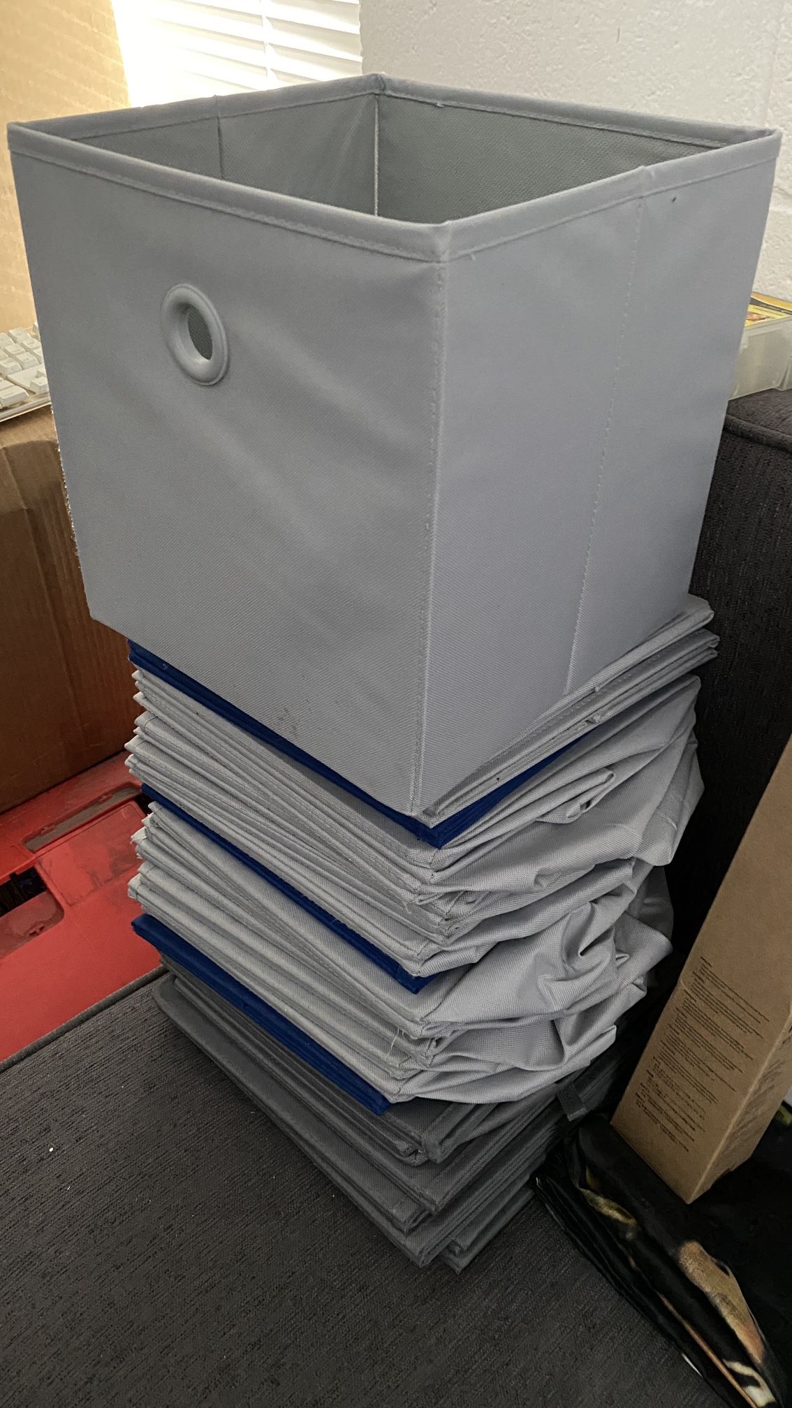 14 11” Inch Assorted Colors Cube Storage Bins