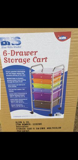 Six drawer multi colored storage unit