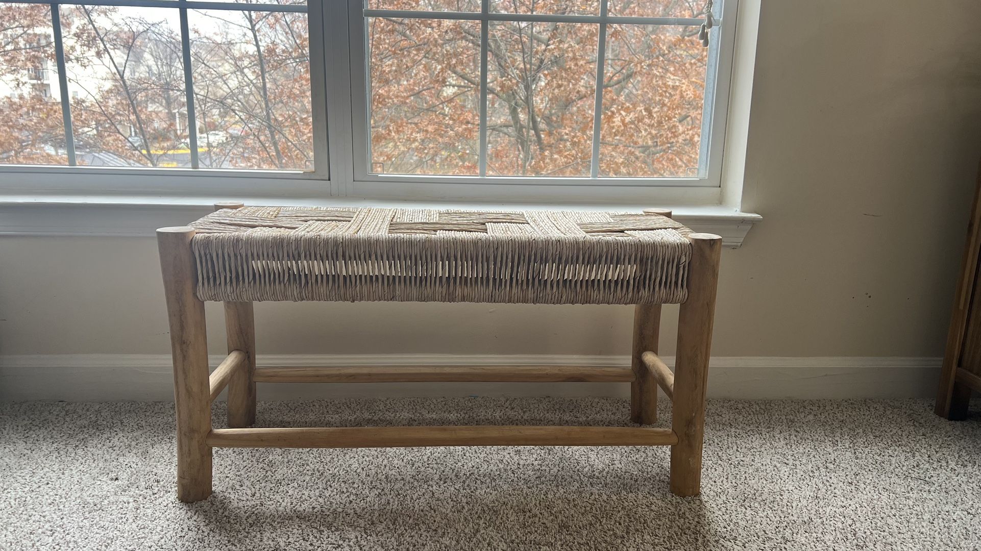 Woven Wooden Bench