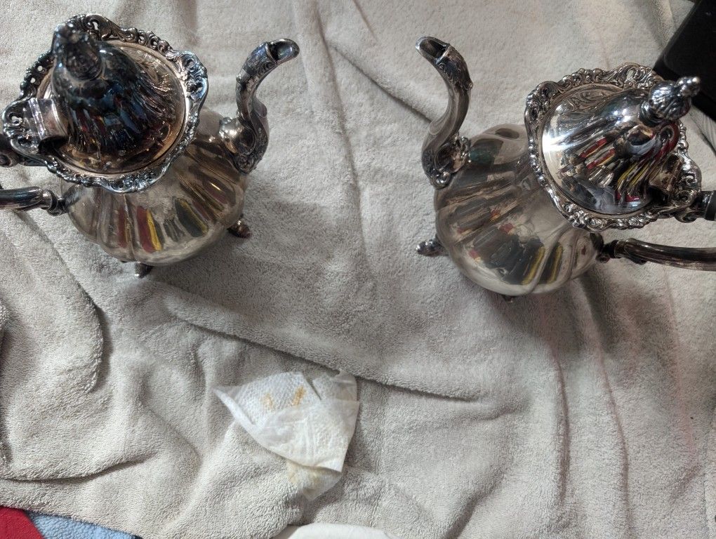 Wallace Silver Plate Tea Kettles