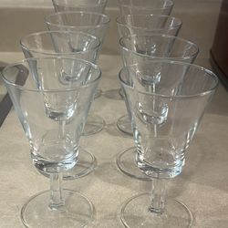 Mid Century Modern Wine Glass Set Of 8 