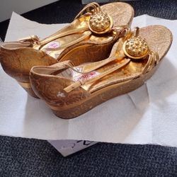 Gold Platform Sandal 