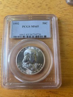 1952 PCGS FRANKLIN HALF DOLLAR MS65