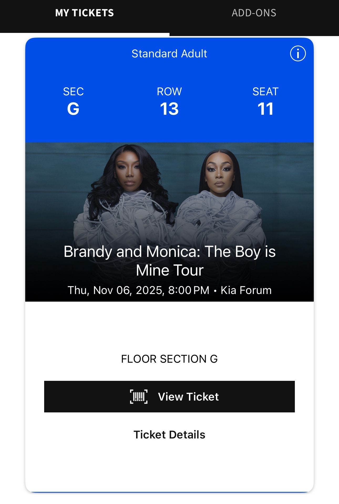 Brandy & Monica Ticket