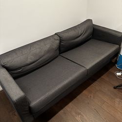 Ikea dark color fabric two seats couch