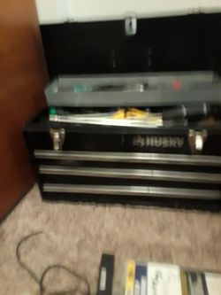 Husky tool box with tools