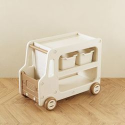 Toy Organizers And Storage For Kids, 2 Layers Toy Storage Cabinet With Bookshelf Toys Organization Chest With Bins Multipurpose For Nursery, Playroom,