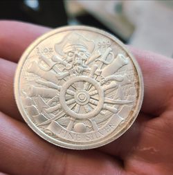 1 oz .999 fine silver round re: Pirate themed