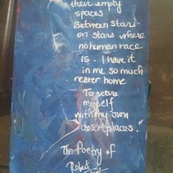 Folk ART Robert Frost QUOTE 