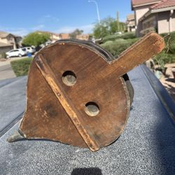 Vintage / Antique Wood, Leather Fireplace Bellow