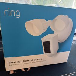 Brand New Ring Floodlight Cam Wired Plus – 1080p HD Security Camera w/ Motion Lights