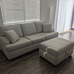 95" Couch and Ottoman (Living Spaces)